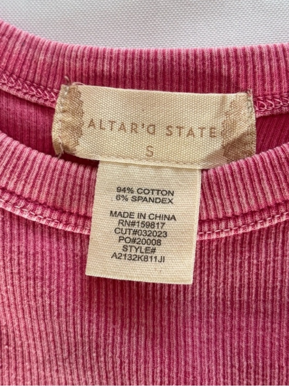 Altar'd State Pink Ribbed Crewneck Tank - Picture 8 of 8